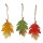 Herbstlaub-Hänger aus Holz bunt sortiert 19-20 cm 6er-Set bunte Herbstblätter
