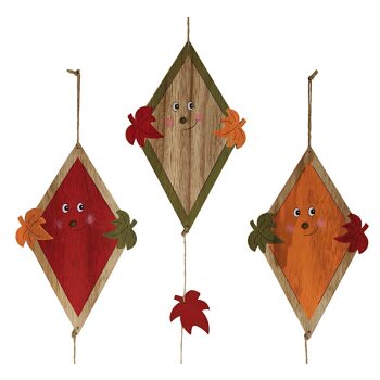 Drachen-Hänger aus Holz sortiert 98 cm Stückpreis günstige Deko-Drachen Herbstdeko