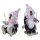 Pinguine schwarz-rosa mit Skiern 7,5-8,5 cm 2er-Set
