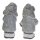Winterkinder grau-weis mit Fellmütze stehend 16 cm 2er-Set