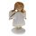 Schutzengel-Figur Mira stehend mit Herz creme-weiss 8,5 cm