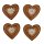 Lebkuchen-Herzen mit Edelweiss 3 cm selbstklebend Sparpackung 32 Stück