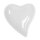 Weisse Porzellan Herzen geschwungen 5,5 cm Hochzeits-Herzen aus Porzellan