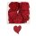 Rote Holzherzen-Streu gelasert mit kleinen Herzen 5 cm Großpackung 60 Stück