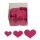 Holzherzen zum Streuen 3-5 cm pink Großpackung 72 Stück pinkfarbene Streuherzen