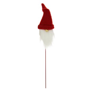 Dekostecker Weihnachtswichtel mit Bart 30 cm