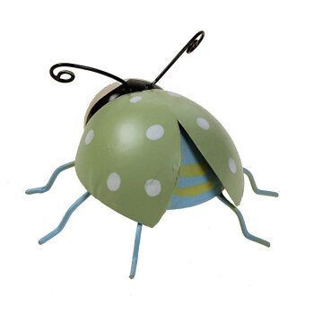 Marienkäfer aus Blech grün-blau 7 cm