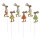 Günstige Holz-Osterhasen Stecker Junge und Mädchen grün-gelb-orange 32 cm 6er-Set