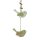 Preiswerter Dekohänger Holz-Vögelchen hellgrün-weiss-natur 53 cm