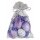 Deko-Ostereier aus Kunststoff flieder-violett-weiss 6 cm 12 Stück