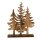 Tannenwald aus 3 Holz-Tannen natur-braun 18,5 x 14 cm