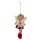 Schutzengel hängend rot-weiss Weihnachtsengel 18 cm Weihnachtsdeko Engelfiguren