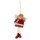 Schutzengel hängend rot-weiss 16 cm Weihnachts-Engel Glücks-Engel Baumbehang