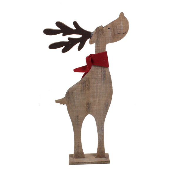 Weihnachts-Elch Knuff aus Holz 28 cm