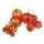 Dekoäpfel rot-orange am Draht 3,5 cm Deko-Obst