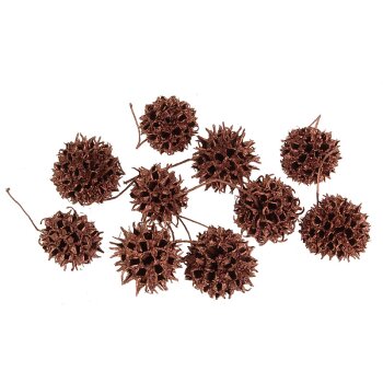 Amberbaum Zapfen kupfer gefärbt 10 Stück