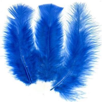 Marabufedern blau 15 Stück