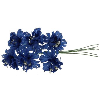 Kornblumen-Bund x 6 blau 3 cm