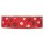 Motivband mit Marienkäfern und Blüten rot 25 mm