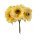 Mini-Blumenpick gelb 6 Blüten 8,5 cm Kleinblumen Bastelblumen