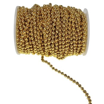 Goldenes Perlenband goldene Perlenkette goldene...