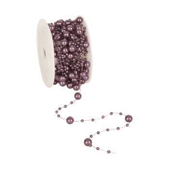 Perlenband Round Beads lila Perlengirlande Perlenkette