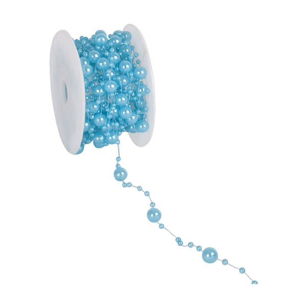 Perlenband Round Beads türkis Perlengirlande Perlenkette