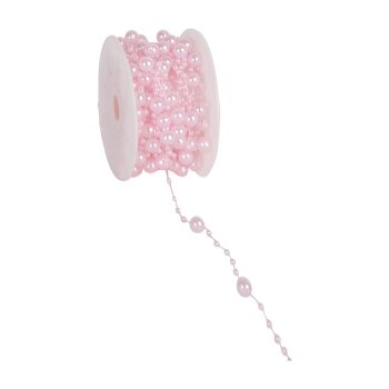 Perlenband Round Beads baby-rosa Perlengirlande Perlenkette