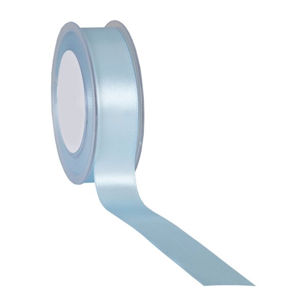 Doppelsatin Schleifenband hellblau 25 mm preiswertes Satinband doppelseitig