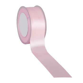 Doppelsatin Schleifenband hell-rosa 38 mm breites...