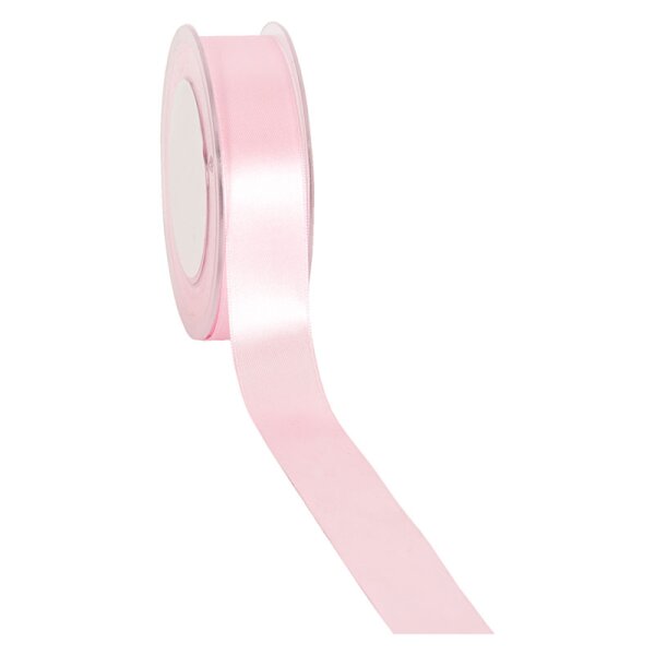 Doppelsatin Schleifenband hell-rosa 25 mm preiswertes Satinband doppelseitig