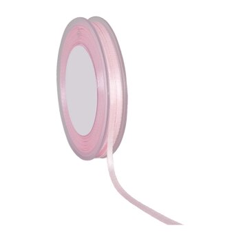 Doppelsatin Schleifenband hell-rosa 3 mm schmales...