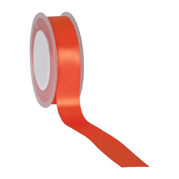 Doppelsatin Schleifenband orange 25 mm preiswertes Satinband doppelseitig