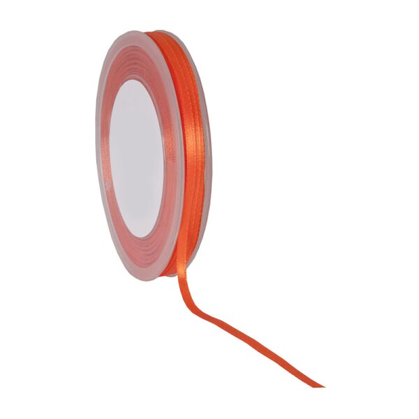 Doppelsatin Schleifenband orange 3 mm schmales Satinbändchen Doppel-Satinband
