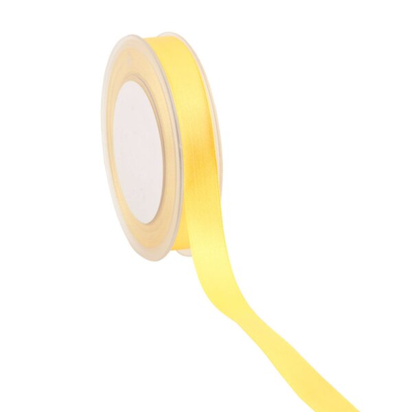 Doppelsatin Schleifenband gelb 15 mm günstiges Schleifenband