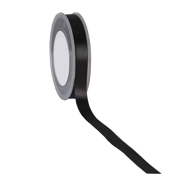 Doppelsatin Schleifenband schwarz 15 mm günstiges Schleifenband schwarzes Geschenkband