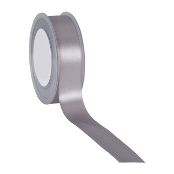 Doppelsatin Schleifenband silber 25 mm preiswertes...