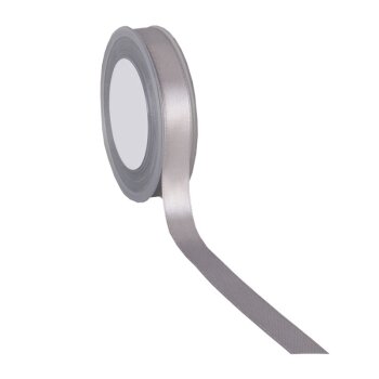 Doppelsatin Schleifenband silber 15 mm günstiges...