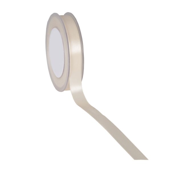 Doppelsatin Schleifenband creme 15 mm günstiges Schleifenband