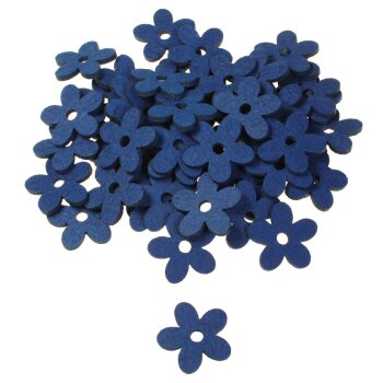 Filzblumen dunkelblau 4,5 cm Sparpack 50 Stück