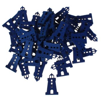Filzstreuteile Leuchtturm 5 cm dunkelblau 60 Stück