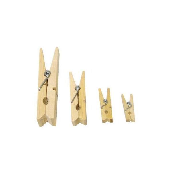 Holzklammern zum Basteln natur 3 cm 25 Stück Miniklammern