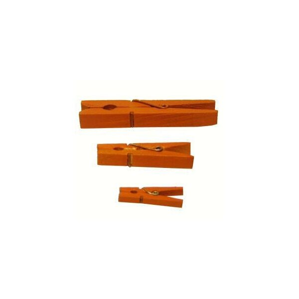 Holzklammern orange 7 cm