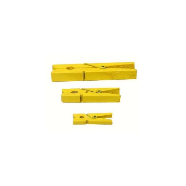 Holzklammern gelb 5 cm