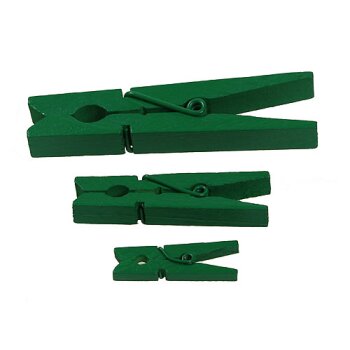 Holzklammern grün 5 cm Miniklammern