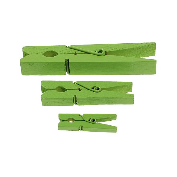Holzklammern hellgrün 5 cm Miniklammern