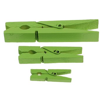 Holzklammern hellgrün 5 cm Miniklammern