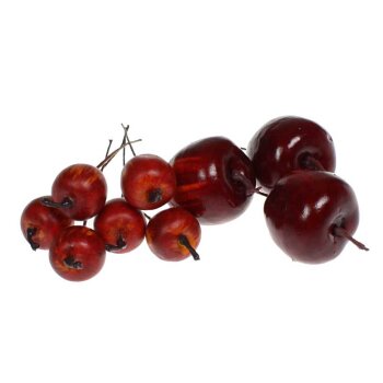 Dekoäpfel rot am Draht 3,5 cm Deko-Obst