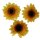 Sonnenblumen-Köpfe zum Streuen 9 cm 3 Stück Seidenblumen Kunstblumen