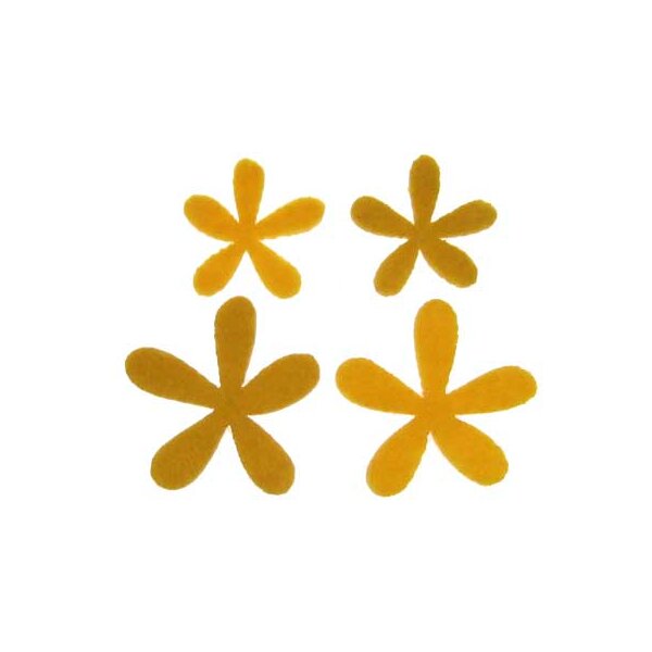Filzblumen gelb 3-4 cm Dekoartikel Filzdeko